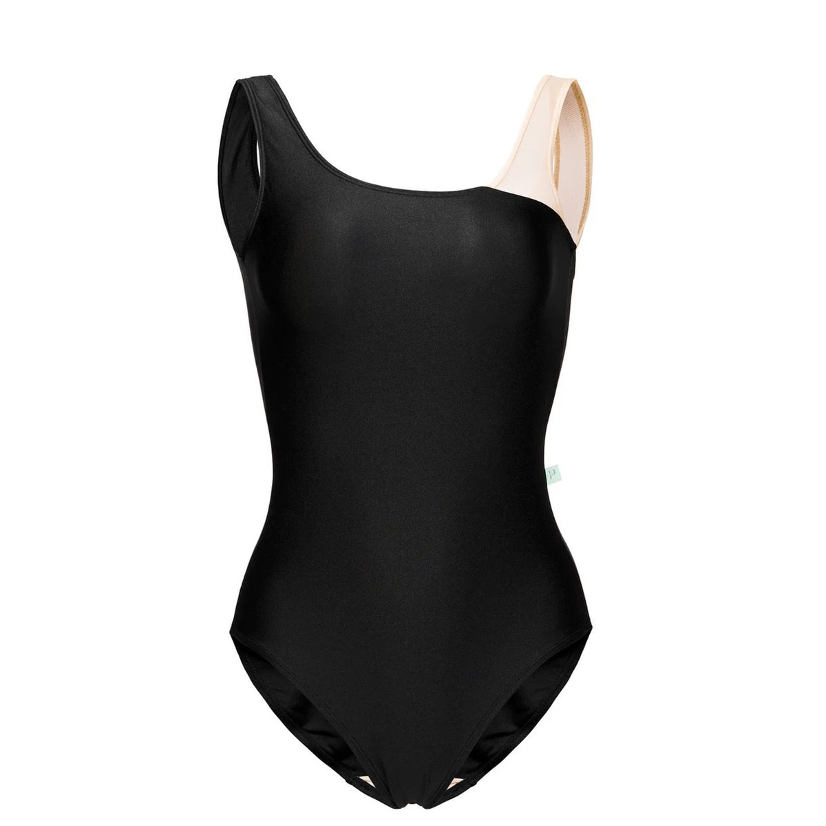 Adara Asymmetrical Strap Mesh Leotard