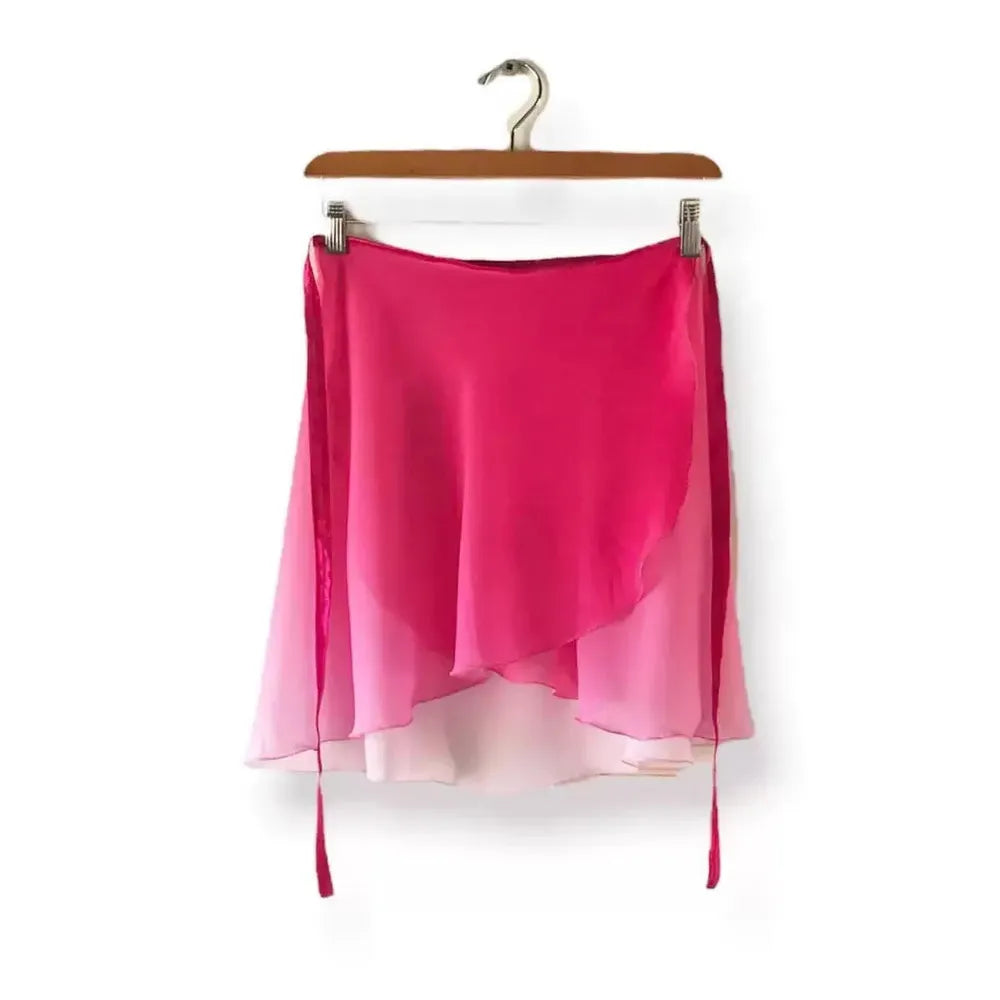 Ballet Gauze  Gradient Rose Red Skirt