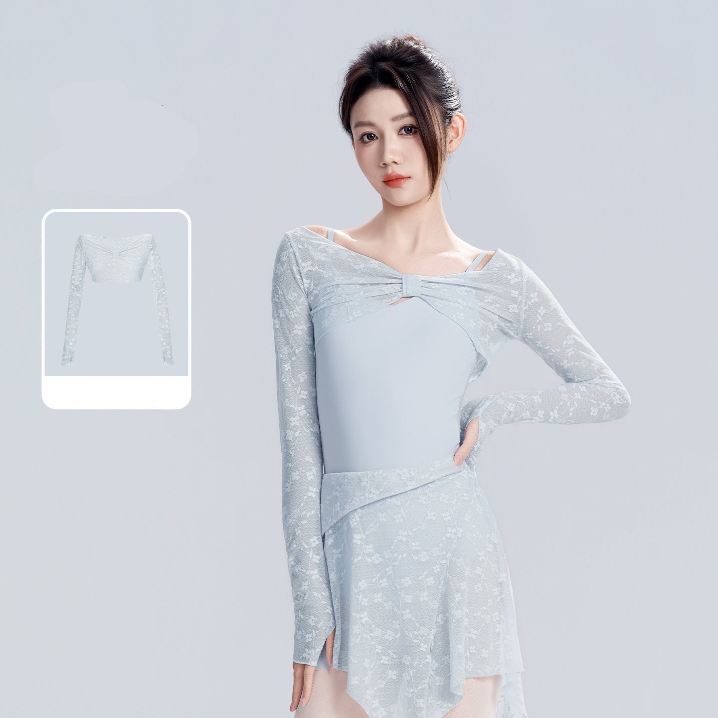 Neriah Lace Twist Long Sleeve Top