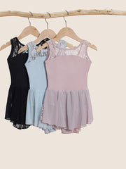 Starori Lace Mesh Wide Strap Leotard