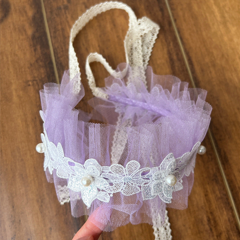 Belladore Lace Pearl Hair Headband