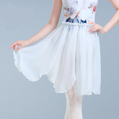 Eulalia Petal Hem Chiffon Dance Skirt
