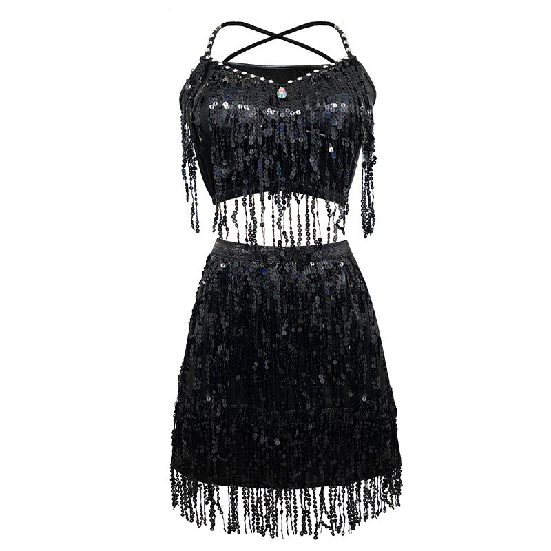 Xoravelle Sequin Fringe Set