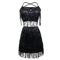 Xoravelle Sequin Fringe Set