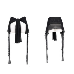 Quivoria Mesh Tie-Front Flowy Waist-Tie