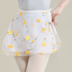 Kaelani Embroidered Wrap Skirt