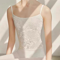 Coralyn Flocked Floral Camisole Leotard