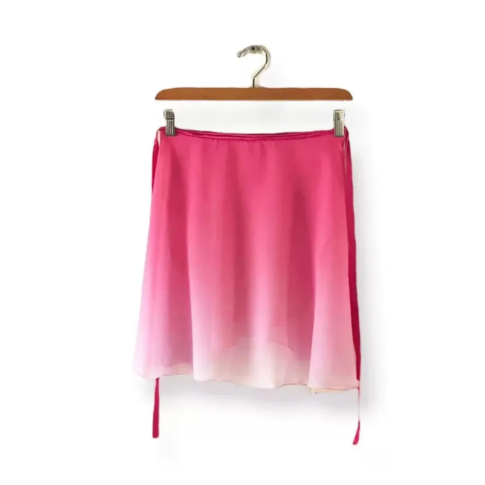 Ballet Gauze  Gradient Rose Red Skirt