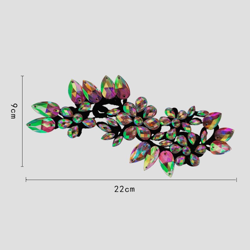Fynavella Crystal Floral Hair Applique