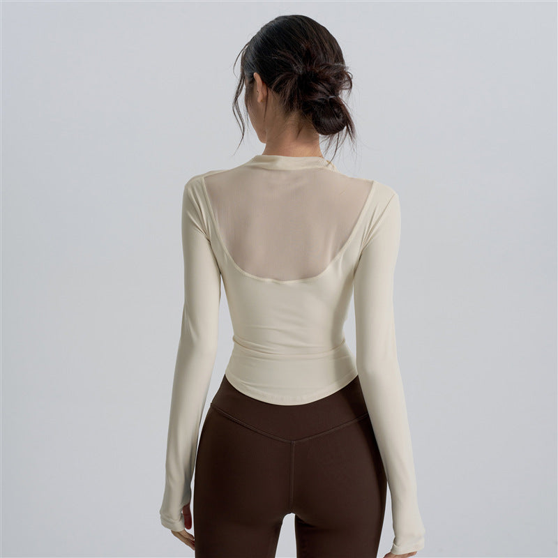 Nyla Mesh Contour Long Sleeve Top