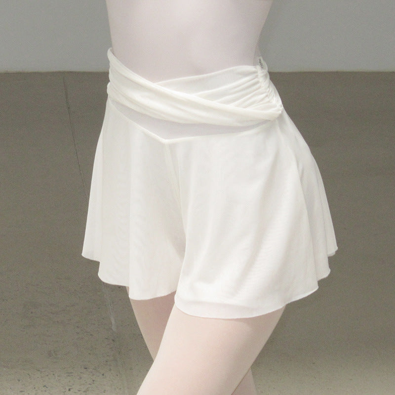 Bryony Twisted Waist A-Line Mesh Skirt