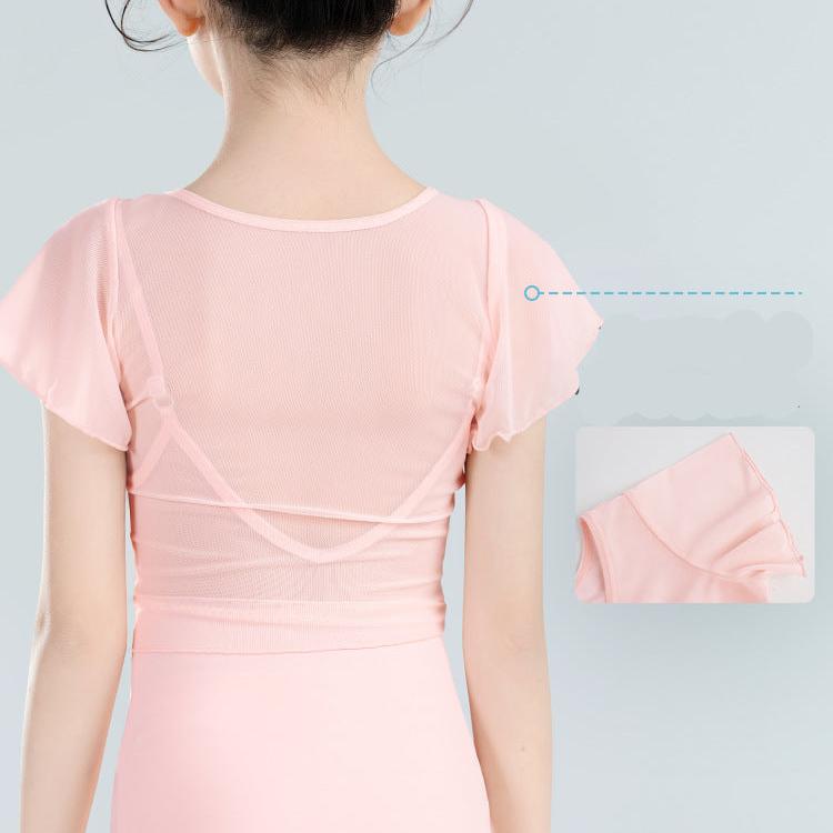Petalorin Mesh Ruched Practice Blouse