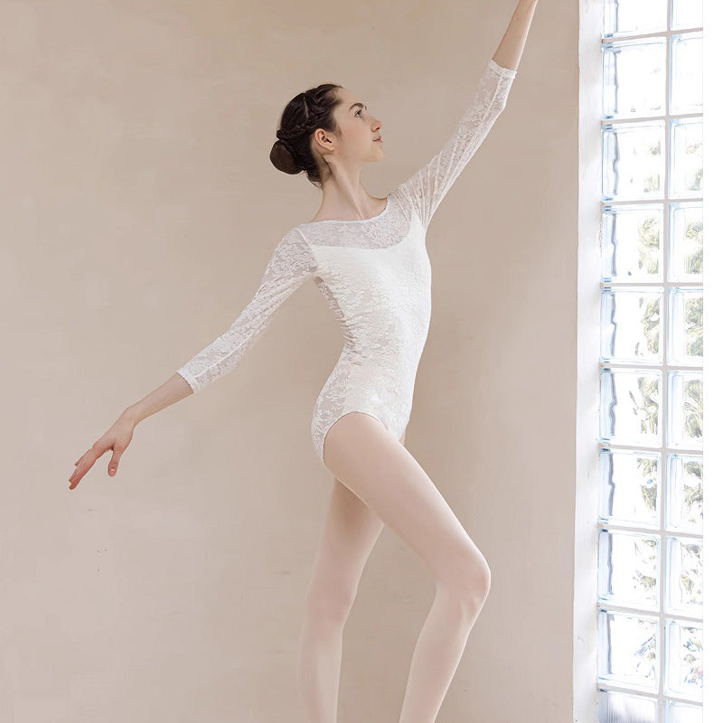 Hadassah Ivory Lace Elegance Leotard