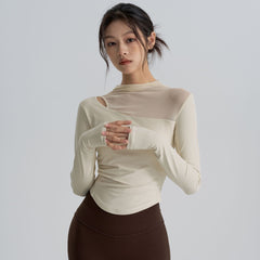 Nyla Mesh Contour Long Sleeve Top
