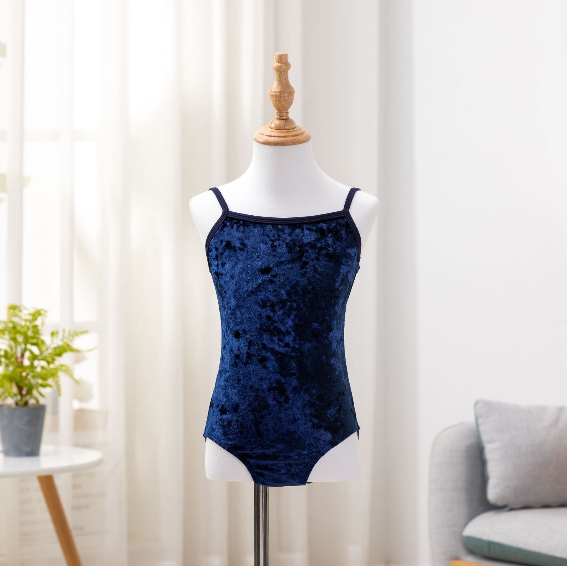 Fairliquea Velvet Strap Training Leotard