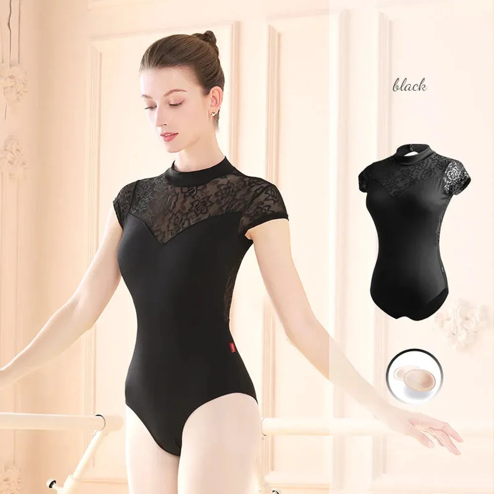 Jane Backless Lace Sleeve Leotard