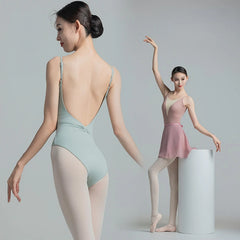 V Mesh Backless Leotard