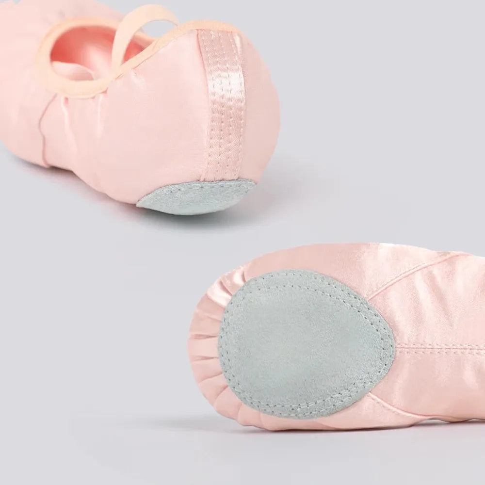 Satin Ballet Shoes with Ribbon