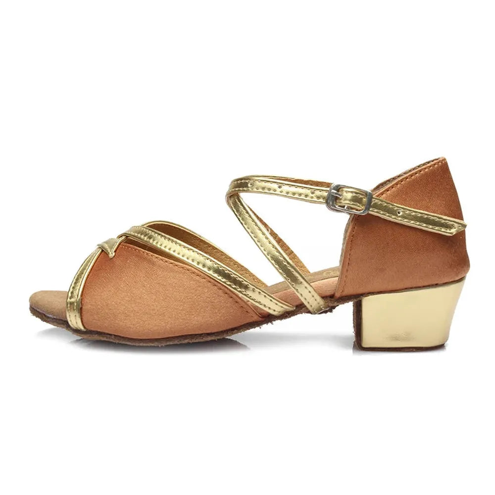 Elegant Satin Dance Heels – Girls
