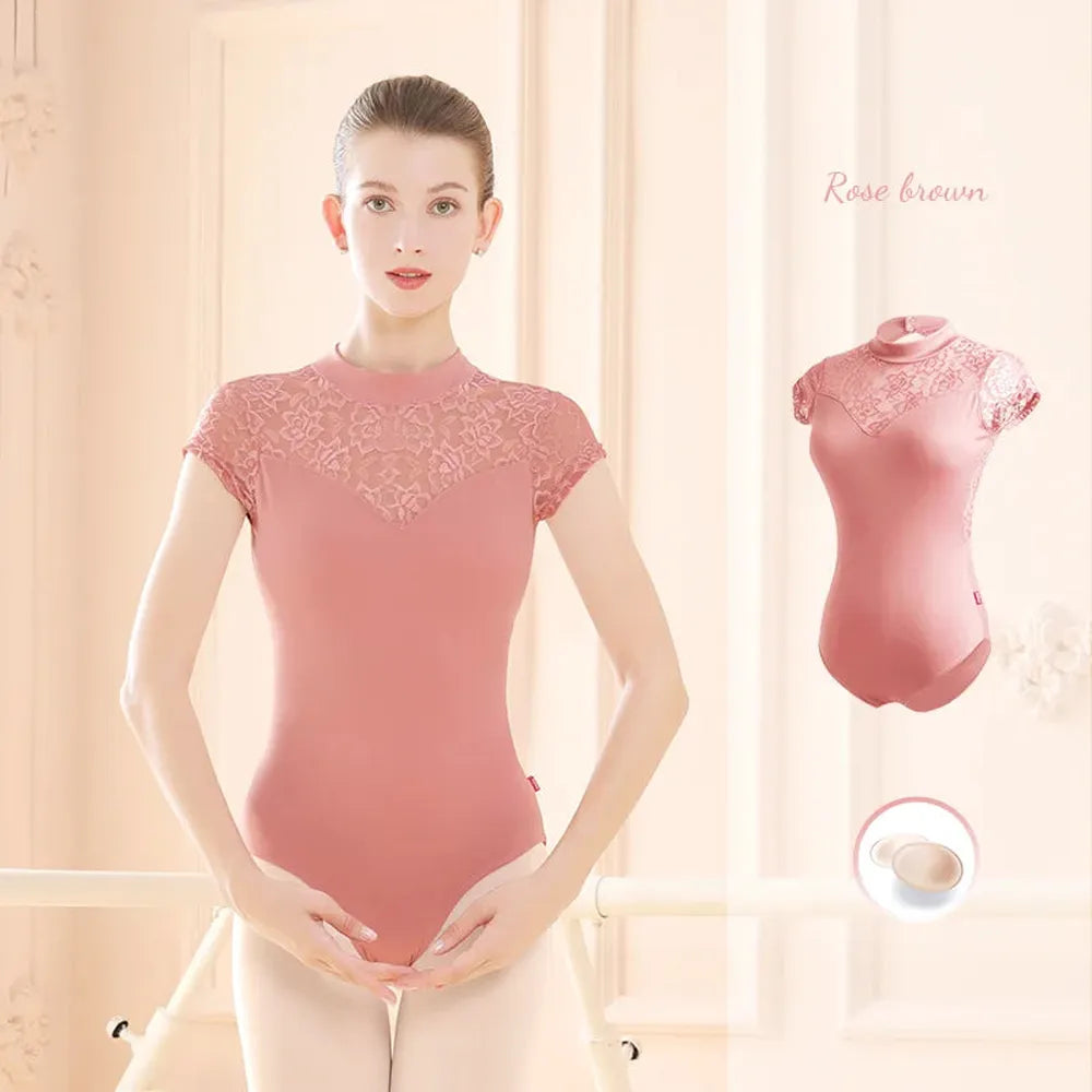 Jane Backless Lace Sleeve Leotard