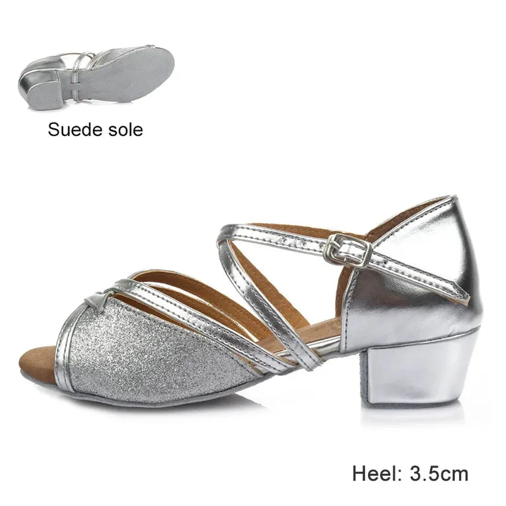 Elegant Satin Dance Heels – Girls