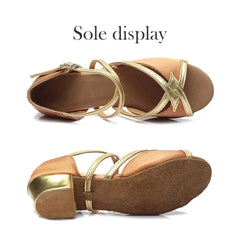 Elegant Satin Dance Heels – Girls
