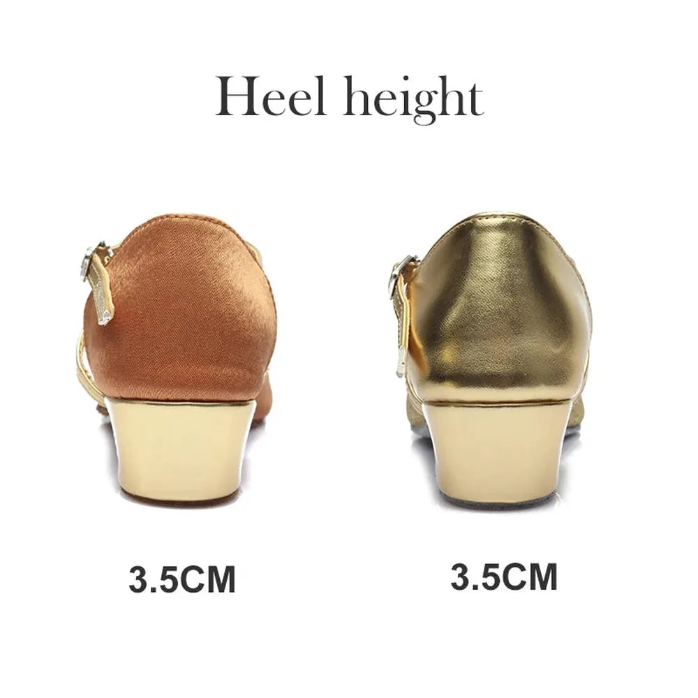 Elegant Satin Dance Heels – Girls