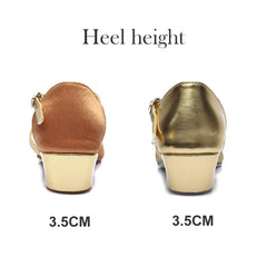 Elegant Satin Dance Heels – Girls