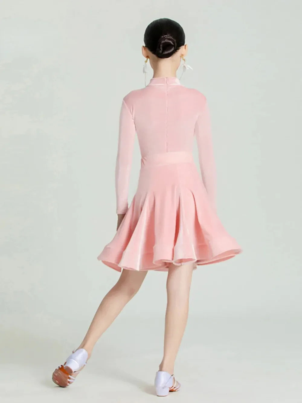Girls' Velvet Latin Dance Dress