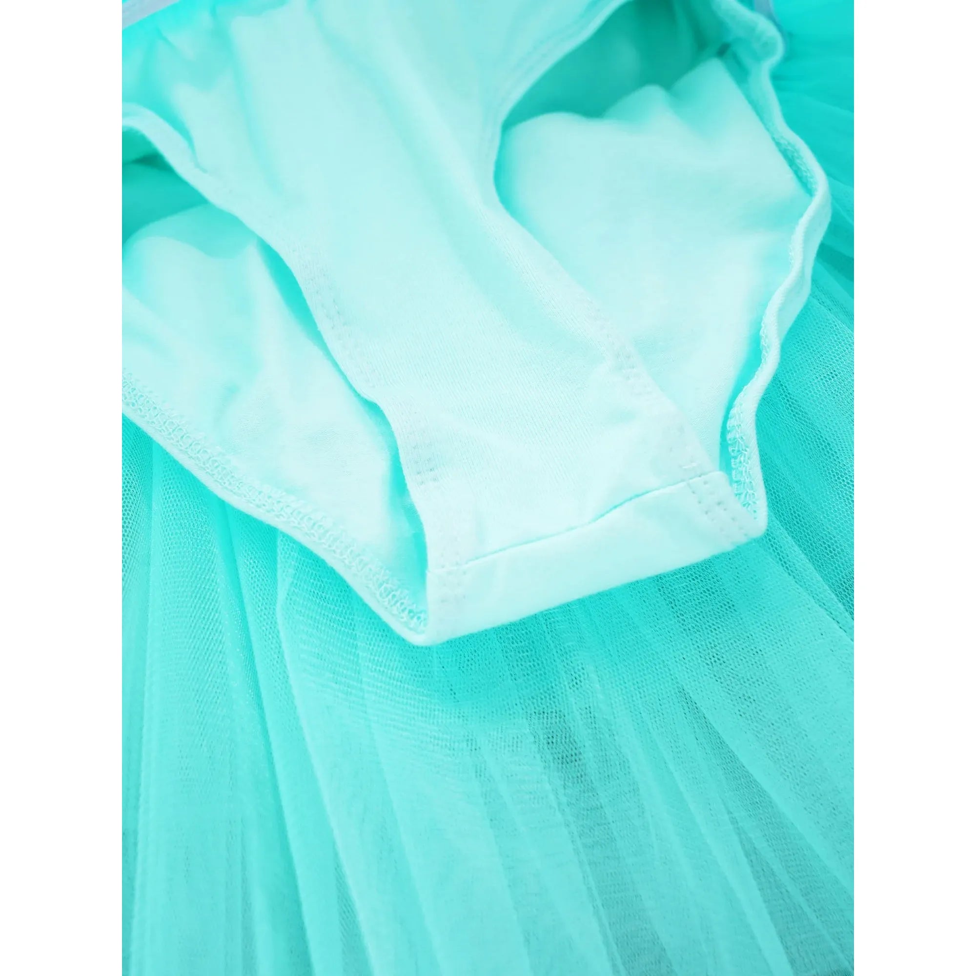 Girls' Sequin Ballet Leotard Dress with Mesh Skirt
