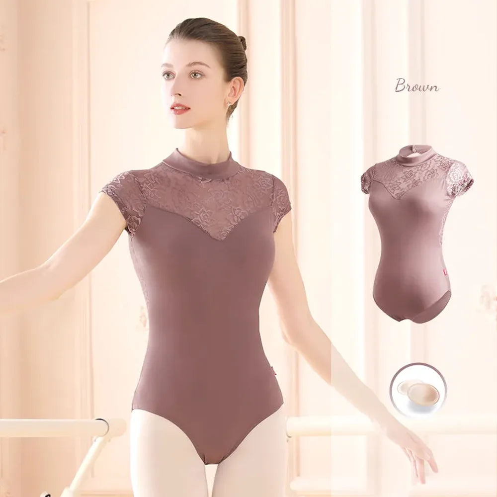 Jane Backless Lace Sleeve Leotard