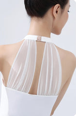 High Collar Mesh Ballet Leotard