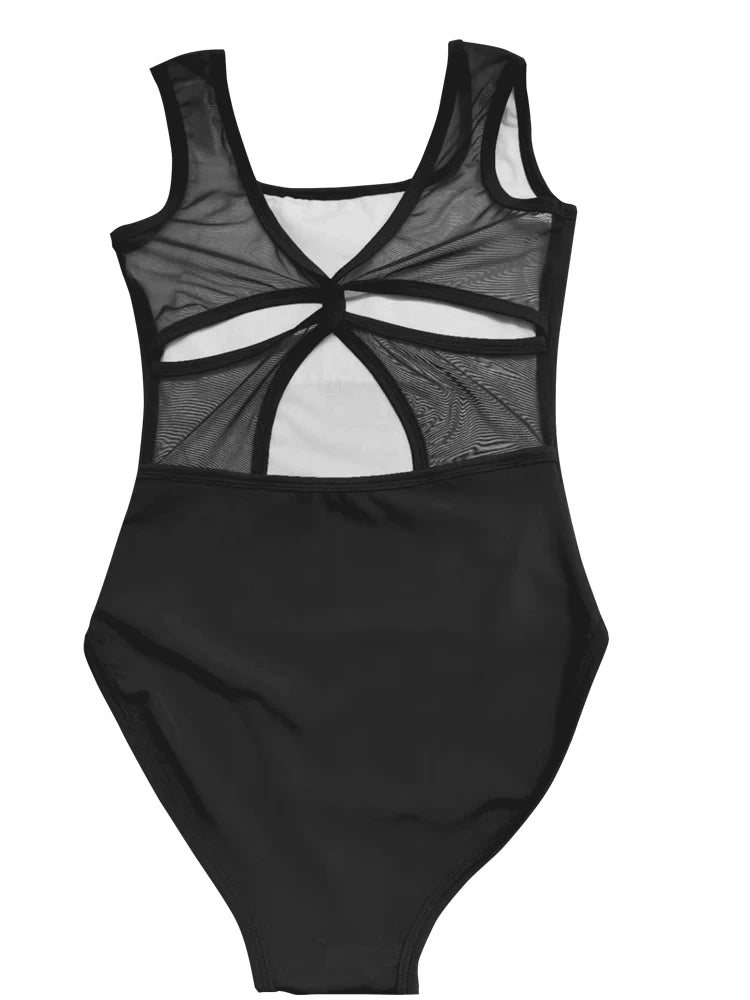 Mesh Splice Wrap Ballet Leotard