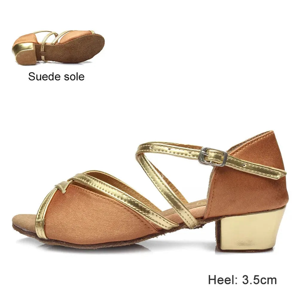 Elegant Satin Dance Heels – Girls