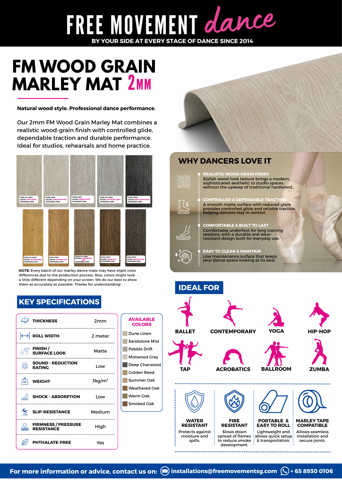 FM Wood Grain Marley Mat 2mm