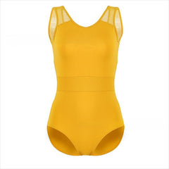 Fayrina Star Mesh Panel Sleeveless Leotard