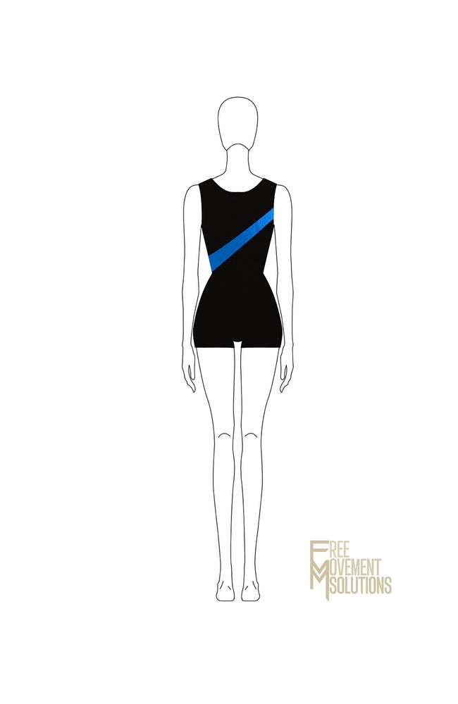 
            
                Load image into Gallery viewer, Couture Asymmetrical Short Biketard
            
        