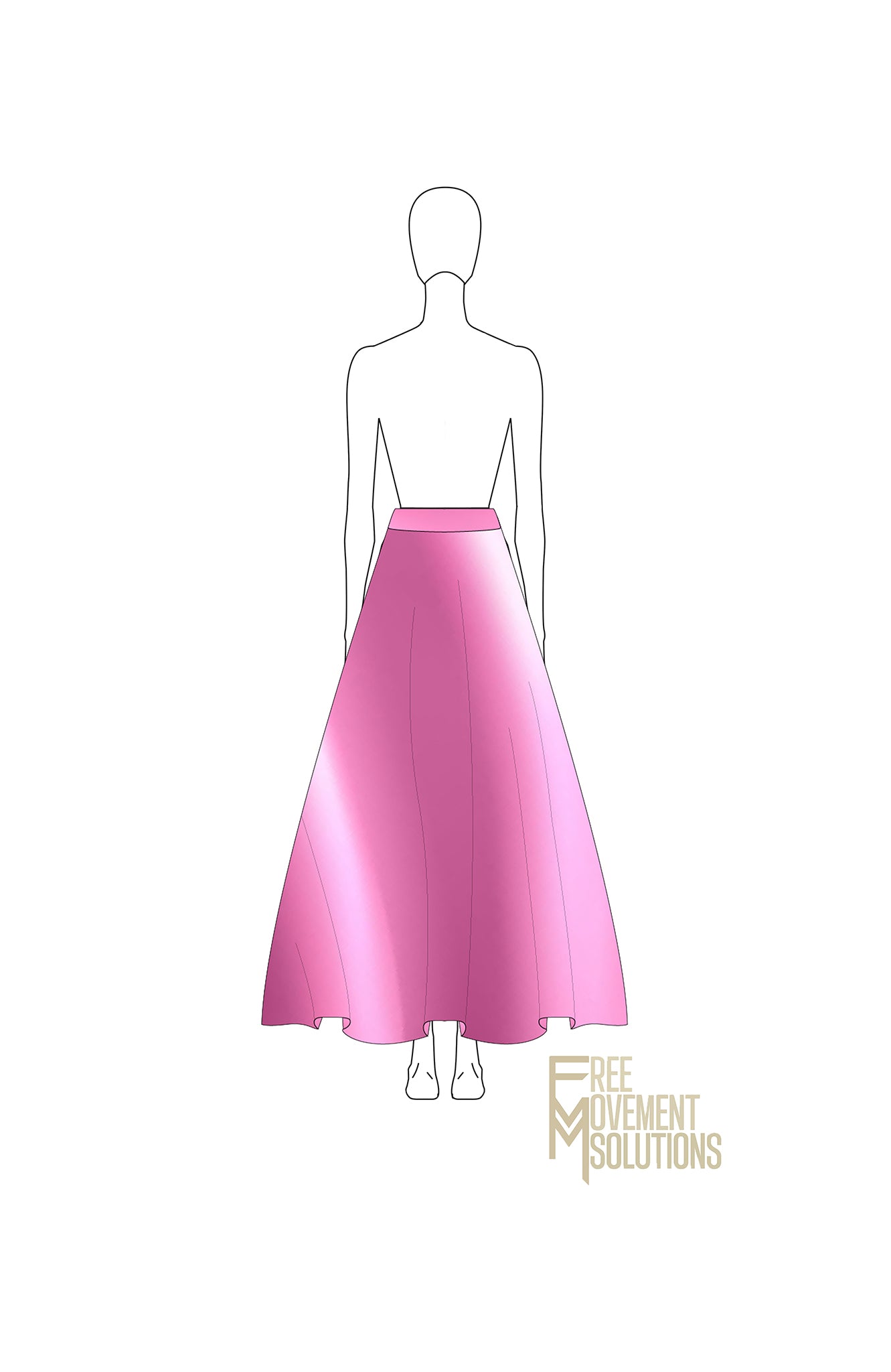 Couture Flared Maxi Skirt