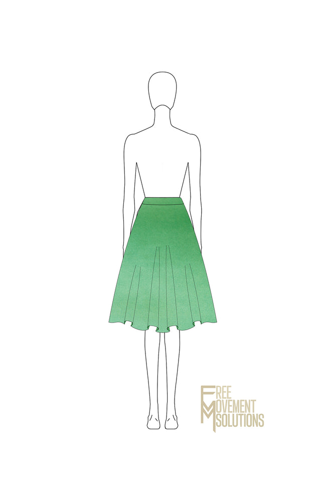 
            
                Load image into Gallery viewer, Couture Flared Knee Length Skirt
            
        