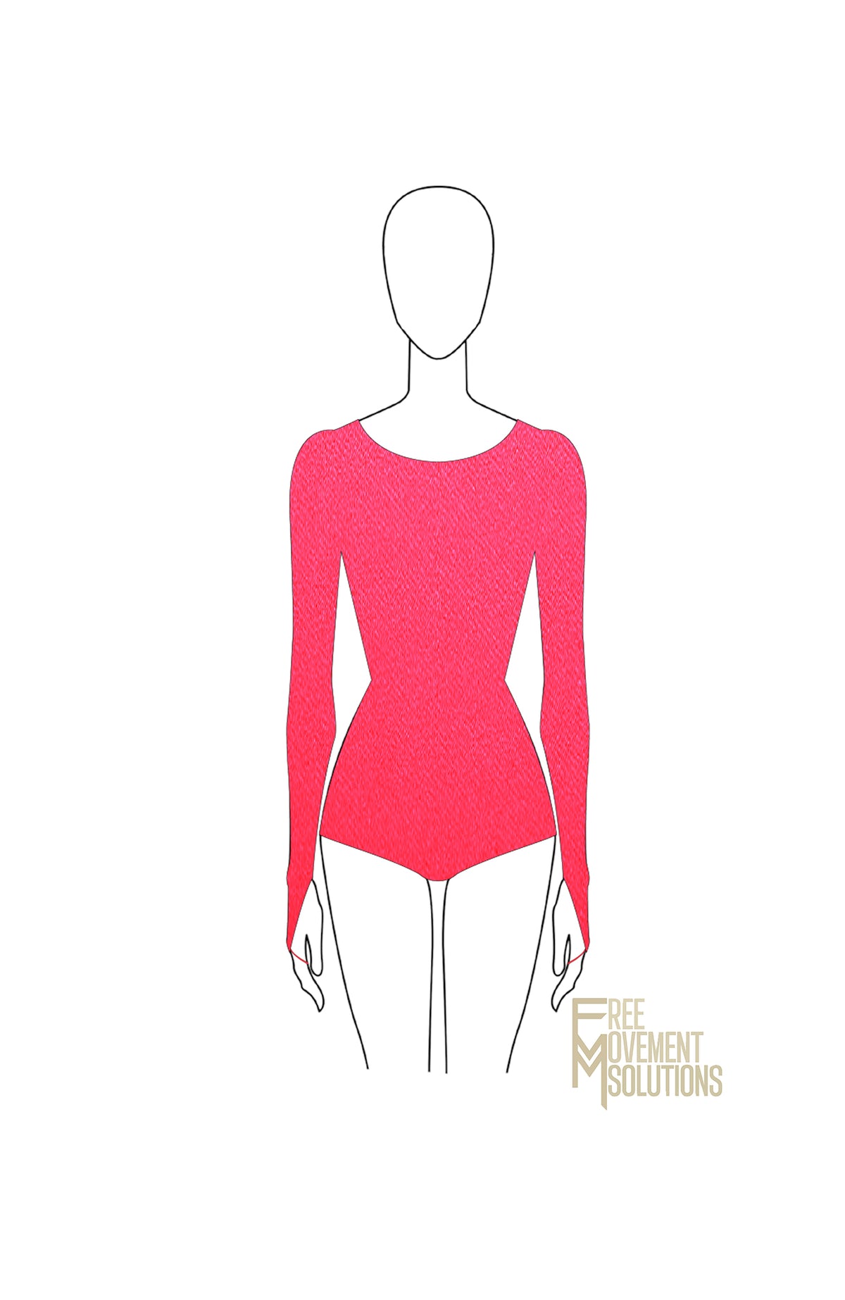 Couture Long Sleeve Leotard with Finger Hook