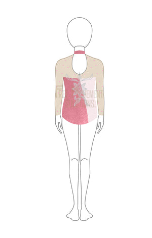 Couture Applique Long Sleeve Leotard