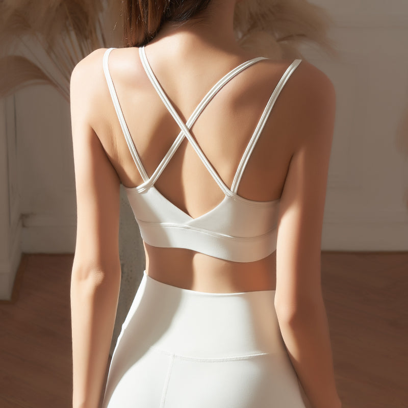 Shockproof Thin Strap Sports Bra