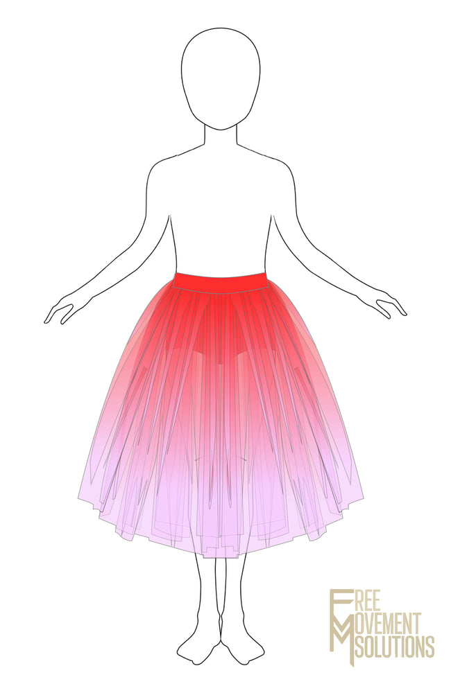 
            
                Load image into Gallery viewer, Couture Ombre Romantic Tutu with Briefs
            
        