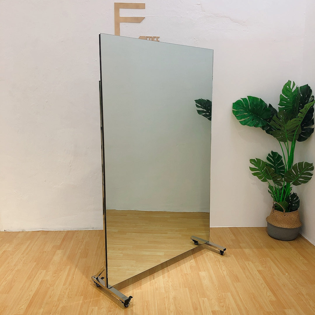 Shatterproof Frameless Mirror on Wheels